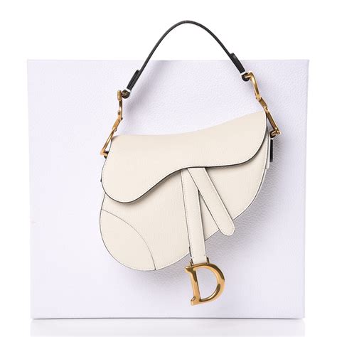 dior mini saddle bag white|pre owned dior saddle bag.